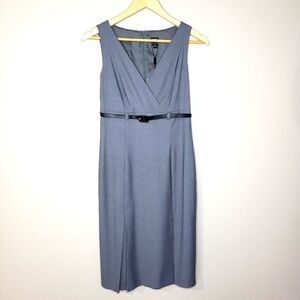 Esprit NWT Size 2 Grey Sleeveless V-neck Belted Lined Dress
